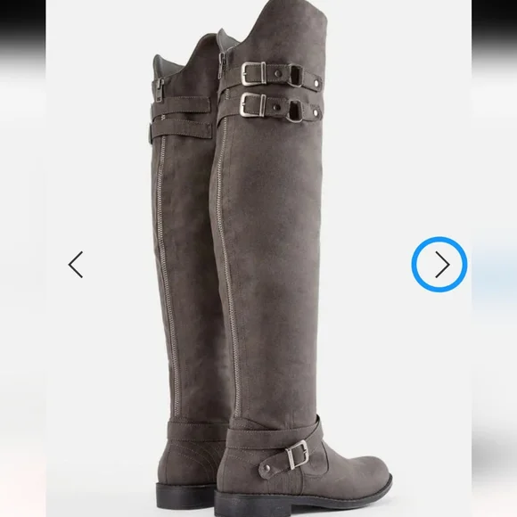 Brown Justfab Over The Knee Boots Size 7.5 - Picture 4 of 6